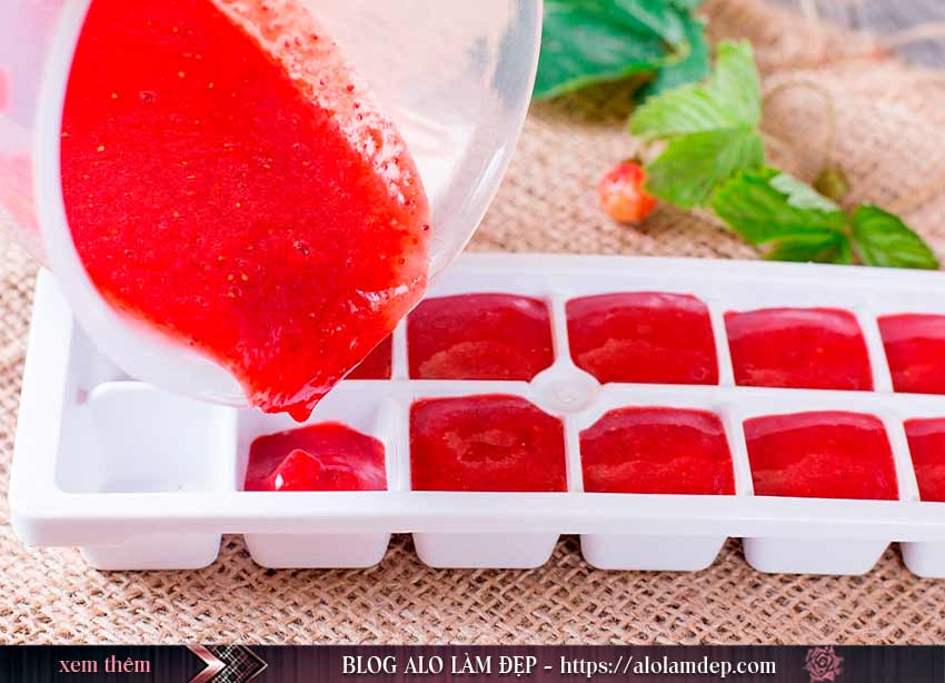 Làm đẹp da từ cà chua và vitamin E đông đá