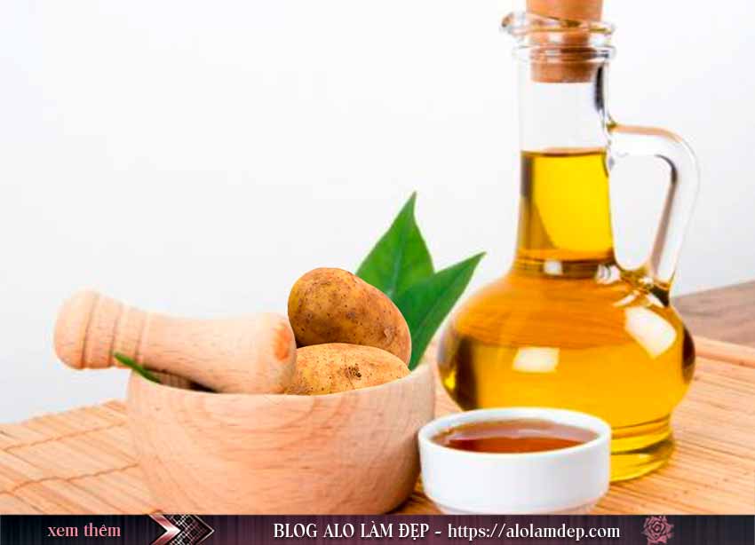 Mặt nạ mật ong, khoai tây và oliu