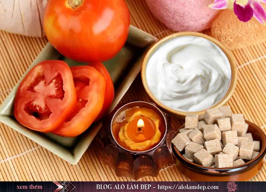 Tẩy da chết hiệu quả với cà chua, đường nâu và sữa chua