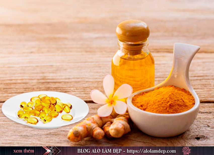 Mặt nạ vitamin E và bột nghệ