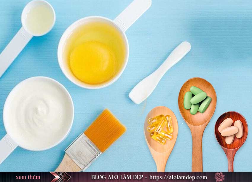 Làm trắng da từ vitamin E và B1, sữa chua và trứng gà