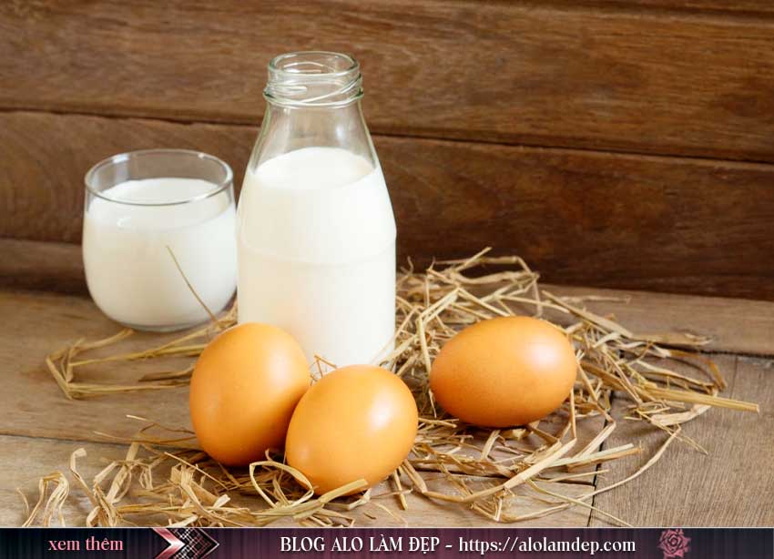 Cách làm trắng da từ trứng gà và sữa tươi