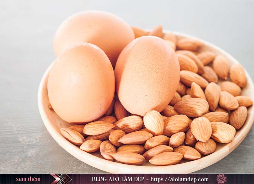 Mặt nạ làm đẹp da từ trứng gà và hạt hạnh nhân