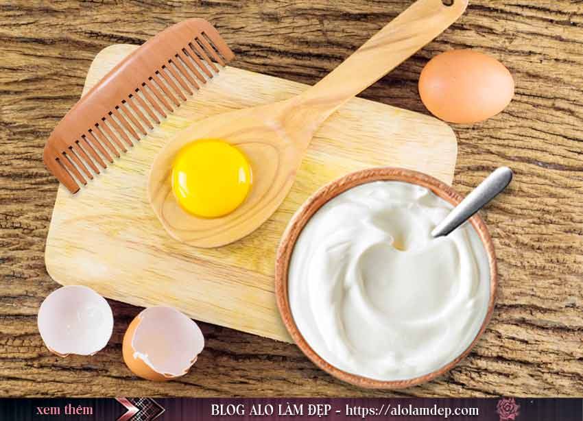 Ủ tóc cùng trứng gà và sữa chua