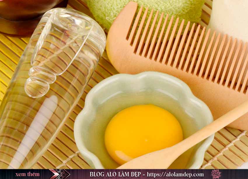 Làm đẹp tóc trứng gà và dầu dừa
