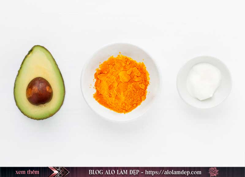 Mặt nạ từ bơ, sữa chua tinh bột nghệ