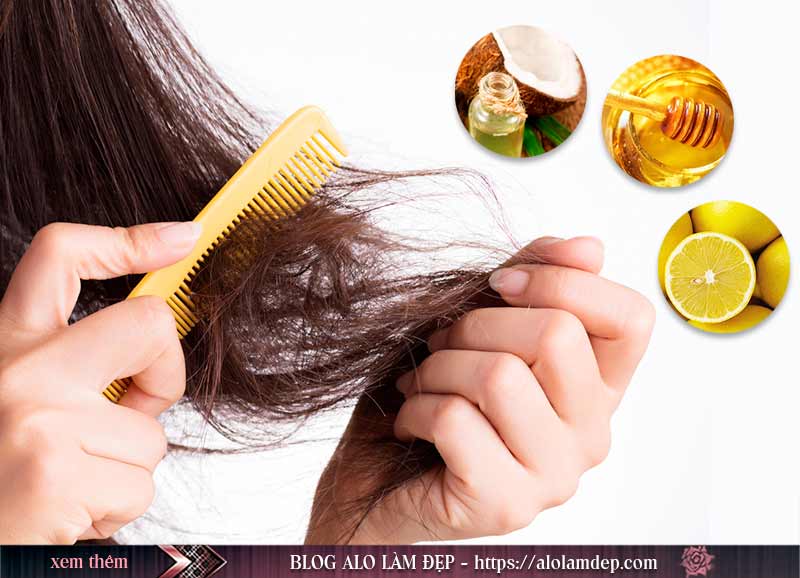 Dưỡng tóc với dầu dừa, mật ong và chanh
