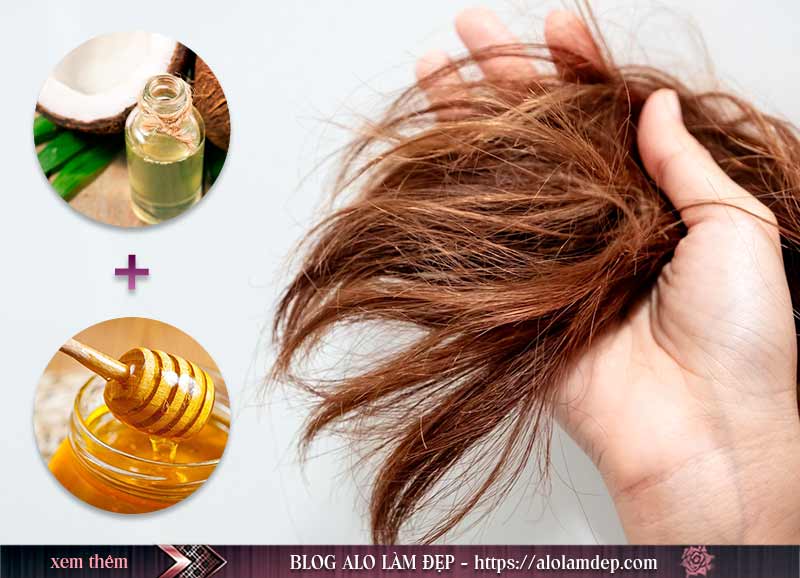 Dưỡng tóc với dầu dừa và mật ong