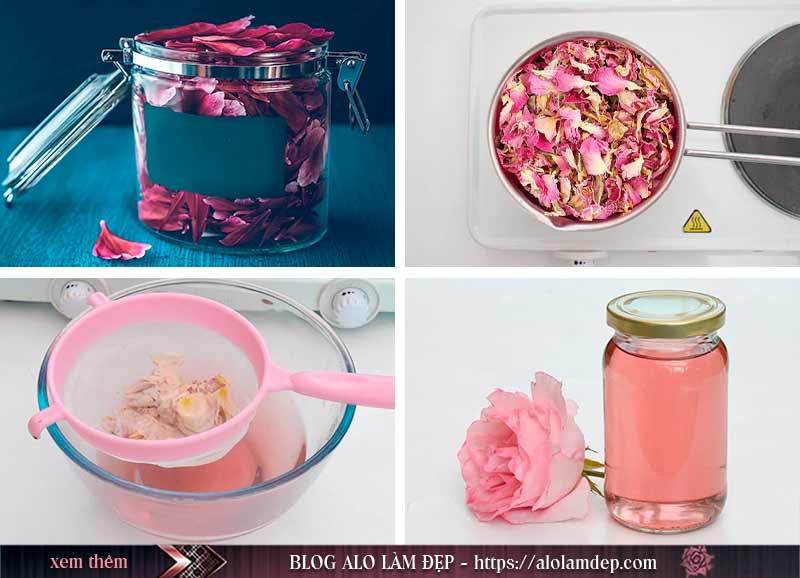Cách làm đẹp với hoa hồng khô làm nước hoa hồng Cách làm đẹp với hoa hồng khô làm nước hoa hồng