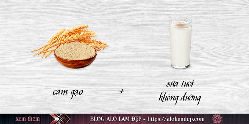 Cách làm đẹp từ cám gạo và sữa tươi không đường