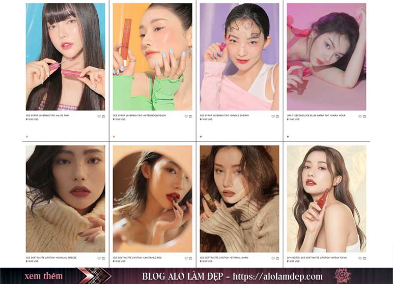 Hãy tham khảo bảng giá son 3CE chính hãng trước khi quyết định mua