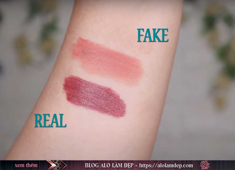 Chất son của 3CE chính hãng khác hẳn chất son 3CE fake