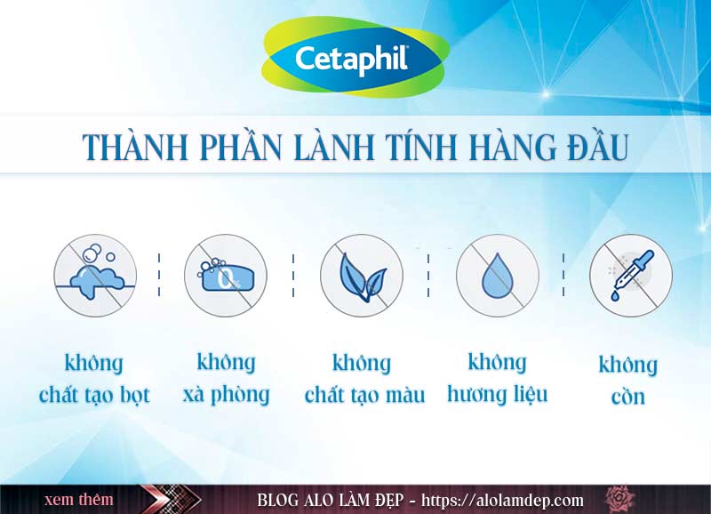 Sữa rửa mặt Cetaphil thành phần Sữa rửa mặt Cetaphil thành phần