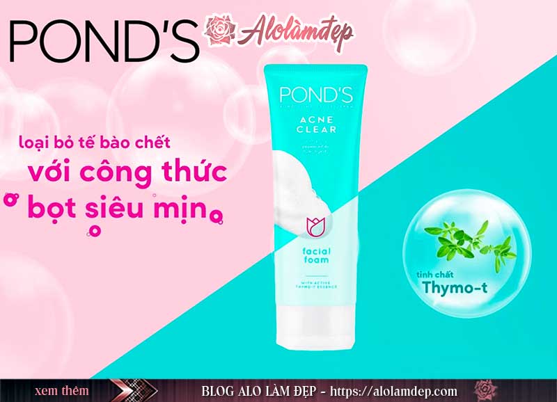 Review sữa rửa mặt Pond's Acne Clear