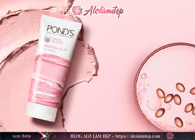 Review sữa rửa mặt Pond's White Beauty Mineral Clay Face Cleanser