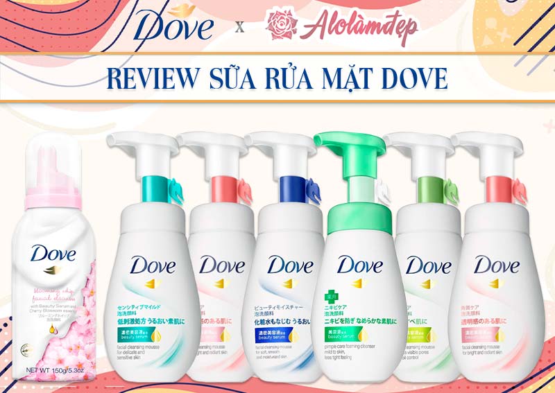 Review sữa rửa mặt Dove