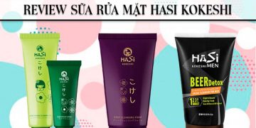 Review sữa rửa mặt Hasi Kokeshi