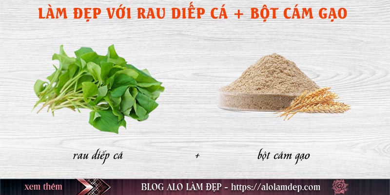 Cách làm đẹp rau diếp cá và bột cám gạo