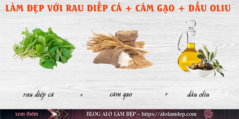 Cách làm đẹp rau diếp cá với cám gạo và dầu ô liu