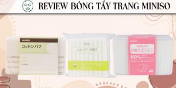 Review bông tẩy trang Miniso
