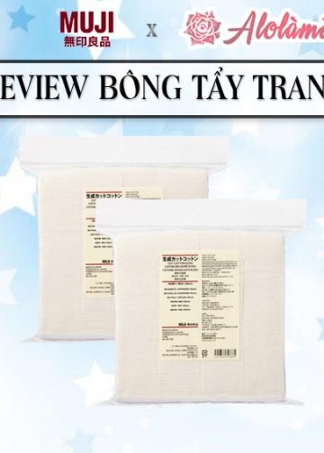 Review bông tẩy trang Muji